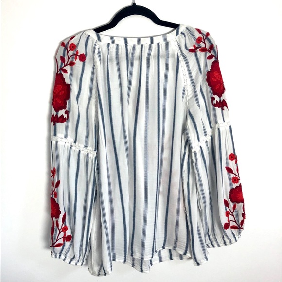 White Cotton Boho Style Oversized Shirt Top - Picture 4 of 4